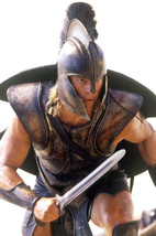 Troy Brad Pitt In Battlle Armour Holding Sword 24X36 Poster - £23.97 GBP