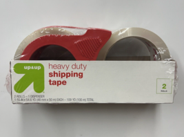 Up &amp; Up Shipping Packaging Tape, Heavy Duty,1.88in X 54YD 2 rolls 1 Dispenser - £11.50 GBP