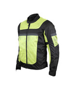 Windbreaker HiVis Mesh/Textile CE Armor Motorcycle Jacket - $1,927.29 MXN