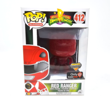 Funko Pop MMPR Power Rangers Red Ranger #412 Gamestop Exclusive With Pro... - $19.54