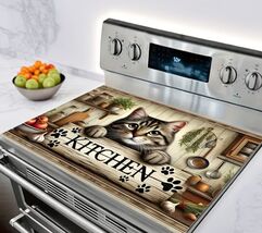 2D Non-Slip Stove Or Counter Cover Protector Tabby Gray Cat 20.47"X28.35" - $32.99