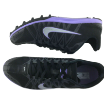 Nike Womens Track Shoes Size 11.5 Jana Star XC Cross Country Black Purple Trim - £13.35 GBP