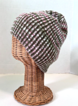 New Olive green/pink/white Mixed Knitted Beanie Cap Baggy Hat Soft warm #N - £6.40 GBP