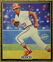Vintage 1989 Busch Beer Lou Brock Baseball #20 Cardinals Poster - £15.17 GBP