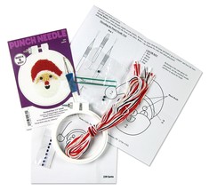 Design Works Punch Needle Kit 3.5&quot; Round Santa - $16.49