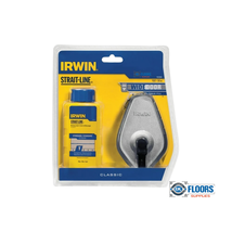 Irwin Tools Strait-Line Chalk Line, 100&#39; Classic Reel + Blue Chalk, 100ft - $15.25 CAD