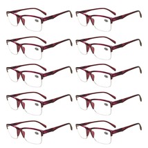 10 Pairs Womens Ladies Half Frame Classic Reading Glasses Spring Hinge R... - £13.29 GBP