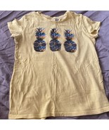 Old Navy Girls Shirt Size 14 Yellow Pineapples Chest 32” - £2.82 GBP