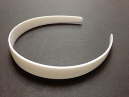 Wholesale Lot 96 White Plastic Headbands 3/4&quot; 20mm Tapered No Teeth Free Ship - £47.44 GBP