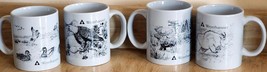 Weyerhaeuser Set Of 4 Wildlife Coffee Cups Mugs Eagle Moose Duck Mt Goat Nice - £42.70 GBP