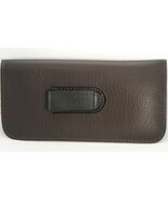 NEW Soft Eyeglasses Glasses Brown Case Pouch with CLIP w/Cleaning Cloth ... - $122.72 MXN