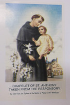 Chaplet of Saint Anthony of Padua Prayer Card, From Italy, NEW - £1.36 GBP