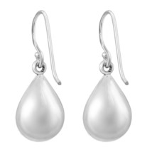 Classic Rain Droplet Sterling Silver Dangle Earrings - £19.02 GBP