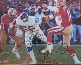 Joe Montana Lawrence Taylor Signed Autographed Signed Photo COA HOF 8x10 - £238.57 GBP