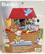 1996 Bucilla Plastic Canvas Noah’s Ark Picture Frame #6197 Kit 9.5” X 9.... - $15.12