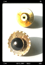 14K Gold~Men$~Vtg 1950&#39;s Tie Tac Pin●Tahitian Black PEARL(6.5mm)●2.2g - £75.67 GBP