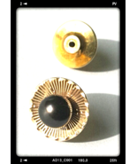 14K GOLD~MEN$~VTG 1950&#39;s TIE TAC PIN●TAHITIAN BLACK PEARL(6.5mm)●2.2g - $95.00