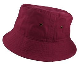 Burgundy Hat Cap Bucket Cotton Military Fishing Camping Travel Safari Summer - £15.94 GBP