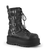 DEMONIA SLACKER-165  Women&#39;s  2&quot; Platform Lace-Up Mid-Calf   Side Zip Boots - £93.83 GBP