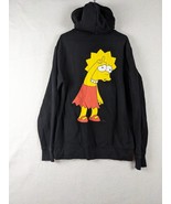 H&amp;M The Simpsons Hoodie Jacket Lisa Womens Size L Cotton Blend  Black - $39.68