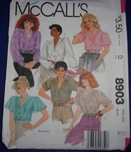 McCall’s Misses’ Blouses Size 12 #8903 - $4.99