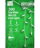 HOME ACCENTS HOLIDAY 1010 936 934 200CT COOL WHITE MINI LED ICICLE LIGHT... - $29.98