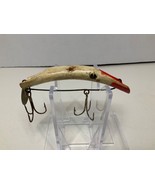 Rare Vintage Wood Fishing Lure Hard Wired Original Paint 4&quot; Unmarked - £57.47 GBP