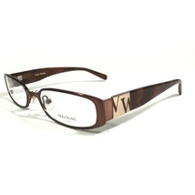 Vera Wang V053 BR Eyeglasses Frames Brown Rectangular Full Rim 50-17-133 - £22.25 GBP