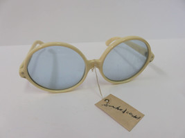 Vintage Beige Cream Round Circular Frame Sunglasses Japan Bakelite Two Dot Japan - £71.92 GBP