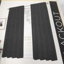 2 Pack Eclipse Samara Blackout 1 Rod Pocket Panel 42x63&quot; 107x160cm Curtains - £18.37 GBP