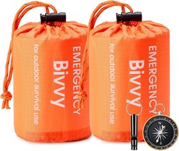 Esky Emergency Sleeping Bag, 2 Pack Portable Survival Thermal Bivy Sack, - £23.46 GBP
