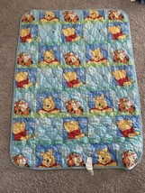 Disney Winnie The Pooh and Tigger Baby Blanket Bed Spread Diamond Quilt Vintage - £19.63 GBP