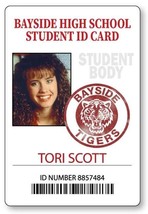 Tori Scott Bayside High Saved By The Bell Name Badge With Magnet Fastener Hallow - £13.58 GBP