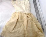  Vintage 1940&#39;s Doll Slip Dress White and Cream Sleveless Cotton - £11.98 GBP