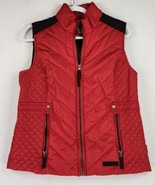 G H Bass &amp; Co Vest Womens Medium Tango Red Brown Quilted Outdoor Hiking ... - £25.23 GBP