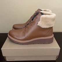 Clarks Women's Leighly Lace Brown Ankle Boots - $28.70