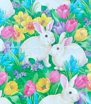 Vintage American Greetings Gift Wrap Paper Easter Flowers Bunny Animals ... - £7.77 GBP