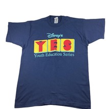 Vintage Disney YES T-shirt Mens XL Blue Youth Education Series Single St... - £14.99 GBP