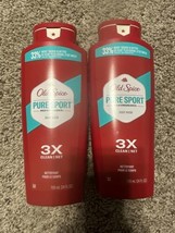 2 Old Spice High Endurance Pure Sport Body Wash for Men 24 oz - £10.52 GBP