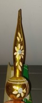 Vintage Lanissa West Germany Mercury Glass Gold Christmas Tree Topper with Box - £19.98 GBP