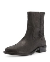 John Varvatos Mercer Zip Scored Leather Boot. $998. Size 9 Black - £229.40 GBP