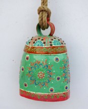 Vintage Swiss Cow Bell Metal Decorative Emboss Hand Painted Farm Animal BELL556 - £58.40 GBP