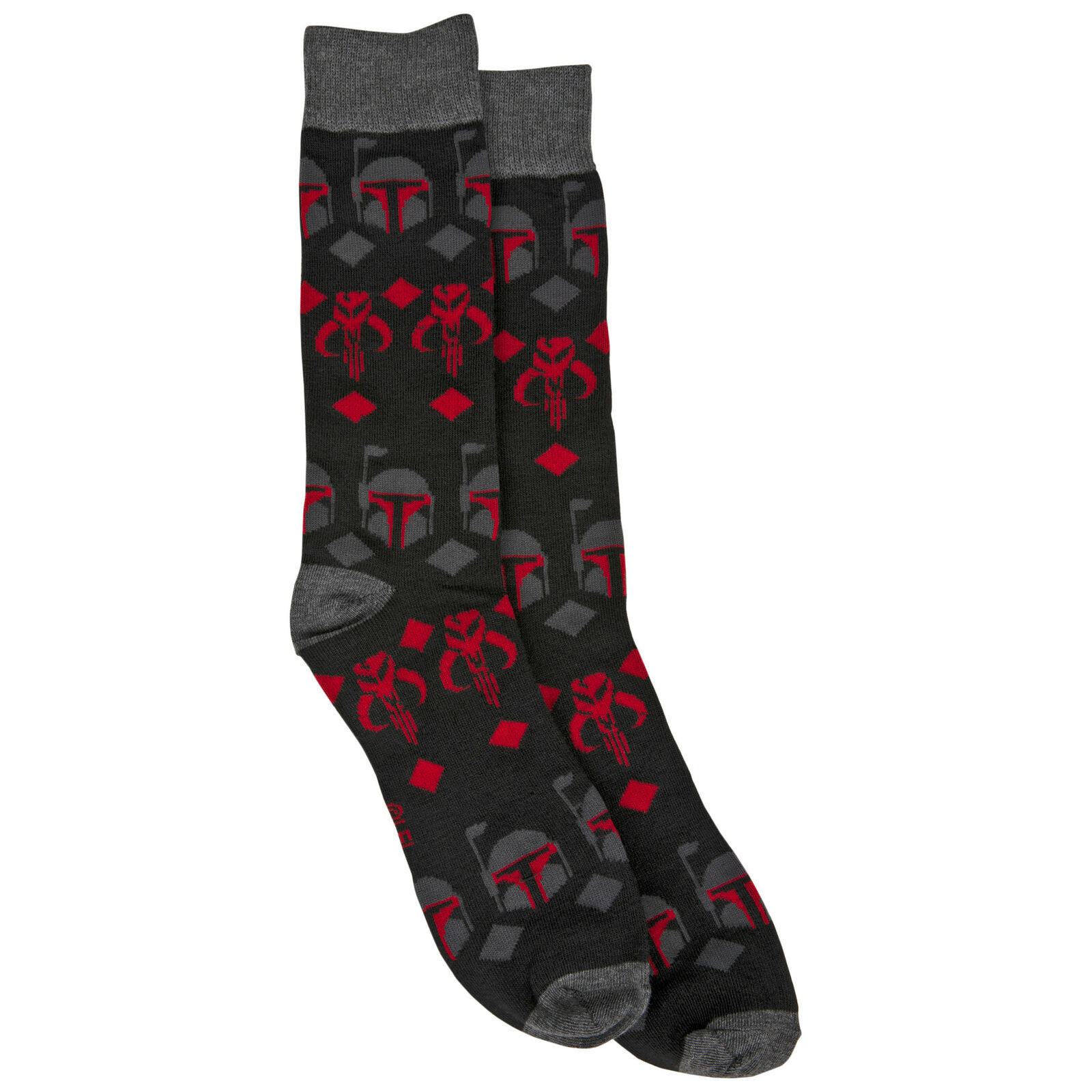 Star Wars Boba Fett Symbol and Mythosaur Crest Crew Socks Multi-Color - $14.98