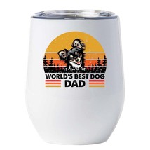 World&#39;s Best Chihuahua Dog Dad Wine Tumbler 12oz Cup Gift For Dog Pet Lover - £18.27 GBP