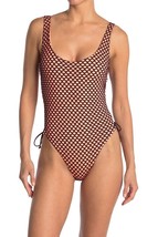 The Bikini Lab BL0R301 Crochet Lace-Up One-Piece Swimsuit SZ XXS OrangePop - $51.44