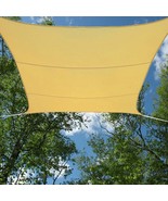 SAND BEIGE WATERPROOF SUN SHADE SAIL UV BLOCKING CANOPY COVER 13x13 FT S... - $54.99