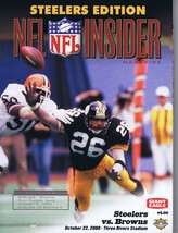 ORIGINAL Vintage Oct 22 2000 Browns @ Pittsburgh Steelers Program Rod Woodson - £15.58 GBP