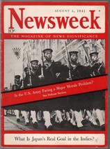 Newsweek 8/4/1941-pre WWII-Japanese army-Nazi vs RAF-VG - $67.90