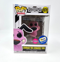 Funko Pop Flocked Courage the Cowardly Dog #1070 Gemini Exclusive With P... - $33.26