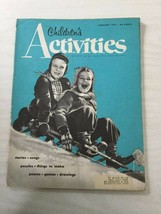 Children&#39;s Activities Magazine - January 1954 - Stories, Games, Puzzles, Crafts - £3.90 GBP